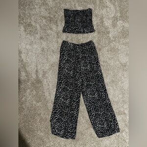 Black Floral 2-piece Set